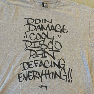 Grey Stüssy tshirt XXL